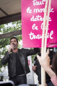 Concert de HK et les Saltimbanks pendant la manifestation contre la loi travail du 14 juin 2016.